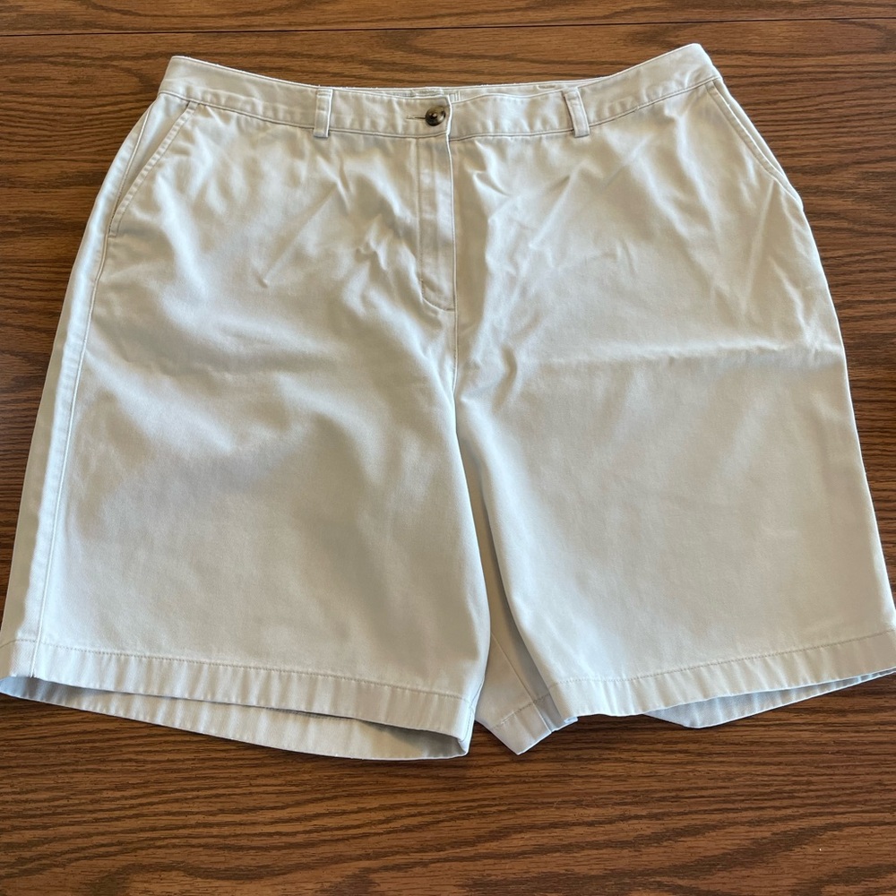 L.L. Bean Women's Light Cream Bermuda Shorts